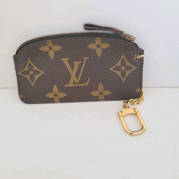 Vintage 1980’s Louis Vuitton Monogram Pochette Cles Coin Purse Pouch Key Case - Picture 2 of 11